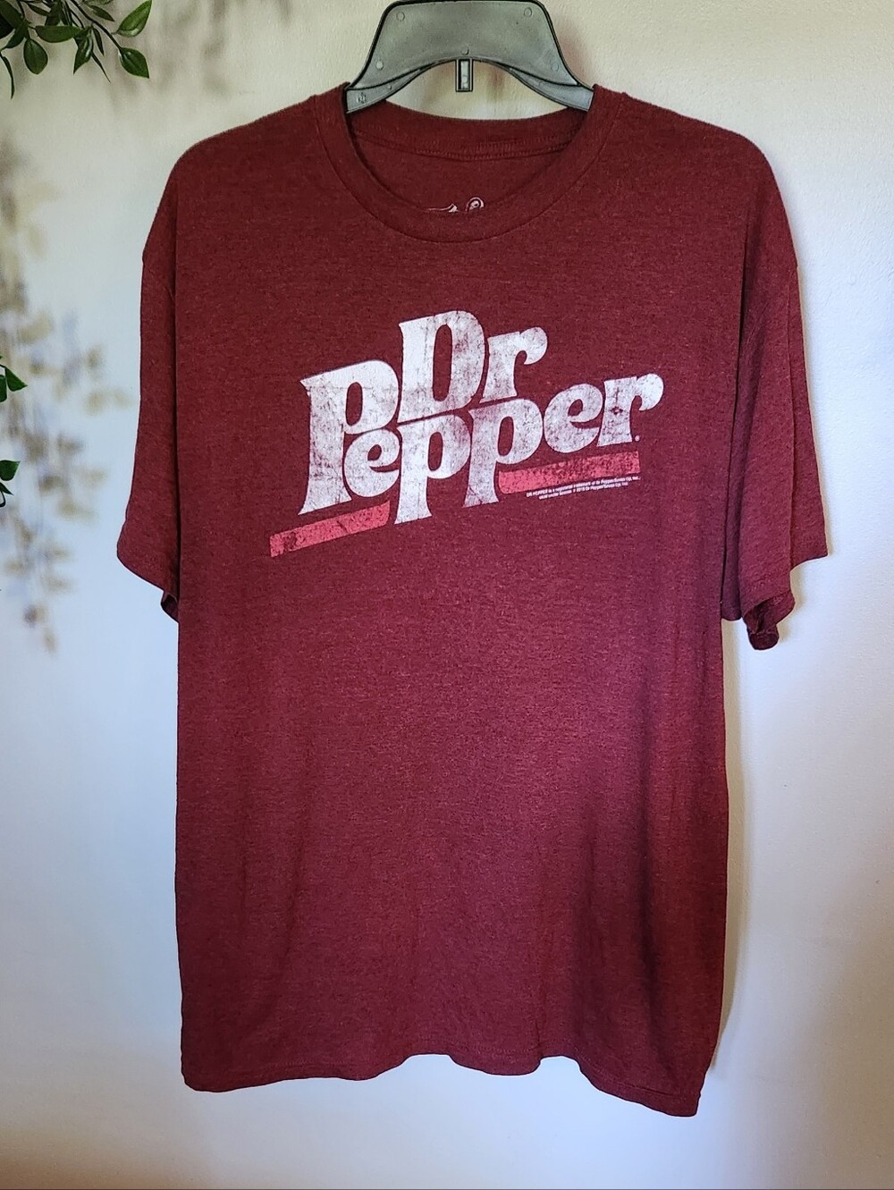 Dr Pepper Logo Short-Sleeve Tee in Burgundy - XL